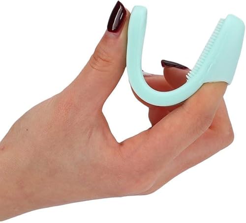 2 Stück Silikon Gesichtsreiniger Mitesserentferner Pinsel Reiniger Nase Poren Pinsel Finger Scruber Werkzeug Gesichtshaut Reiniger Massage Pinsel Zubehör Grün und Rot