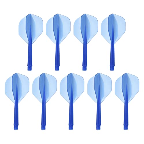 PATIKIL Integrated Dart Shaft & Flights, 9 Pack Durable Plastic Dart Flight Set, Transparent Blue