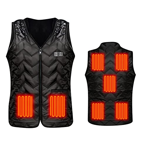Gilet chauffant d'hiver femme veste thermique réglable 7 zones USB