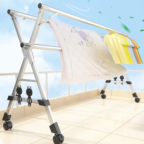 Étendoir à linge pliable et démontable compact pour petit espace - 2