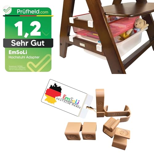 [ TEST SEHR GUT, NOTE 1.2 *]EmSoLi Adapter Braun + 2x Haken für Ikea Trofast Box Korb Drahtkorb -...