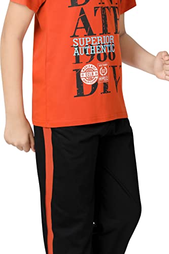 Image of Kids Night Suit for Boys - Cotton Set of Pyjama & T-Shirt Sleepwear - Lightweight & Comfortable Night Wear for Kids