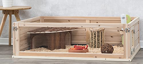 Enclos pour cochon d'inde idéal pour le salon en bois moderne