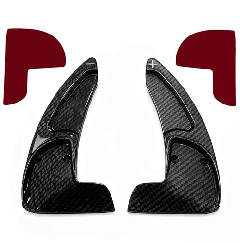 F-LptStor Steering Wheel Shift Paddle Extended Shifter Trim Cover for Dodge Challenger Charger Durango RT & Scat Pack 2015-2024, for Jeep Grand Cherokee 2014-2021 (Carbon Fiber Color)