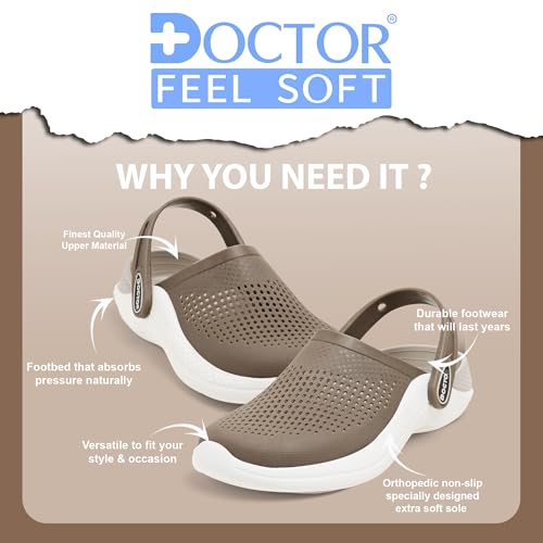 Image of Men EVA Clogs with Adjustable Back Strap | Lightweight Cushioned Footbed | Anti-Slip Sole | Everyday Wear Indoor & Outdoor Sandals for Men