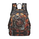 Photo Gallery lootpe zaino leggero con stampa di ingranaggi con orologio, per uomini e donne, zaino per escursioni, viaggi, campeggio all aperto Photo Gallery lootpe zaino leggero con stampa di ingranaggi con orologio, per uomini e donne, zaino per escursioni, viaggi, campeggio all aperto