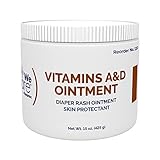 Dynarex Vitamins A & D Ointment, Ointment with Vitamin A and Vitamin D Helps Prevent & Treat Skin Irritation, Diaper Rash, White, 2 – 15 oz Jars of Dynarex Vitamins A & D Ointment