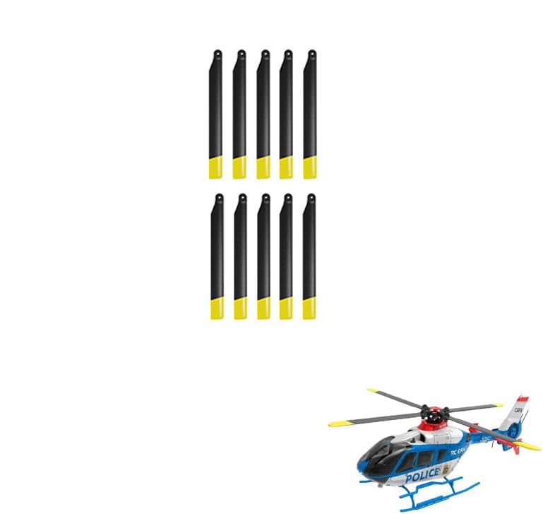 WDDSPSH 2 Pairs of Main Rotor Blades for RC Helicopter C138 C190 C189 C186 C032 C123 C129 V2 K127 K170 (C123)