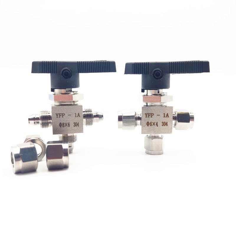 Válvula de Bola de 3 vías con Rosca rápida de Acero Inoxidable 304, 1 Unidad, Tubo de 16 x 12, válvula de Tres vías conmutada Tipo L.