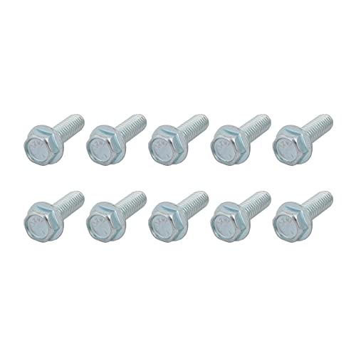 Image of METALLIXITY Flanged Hex Head Bolts (5 /16-18 x 1 inch) 20pcs, Hexagon Serrated Flange Bolt Carbon Steel Screw - for House Construction Hardware Fasteners