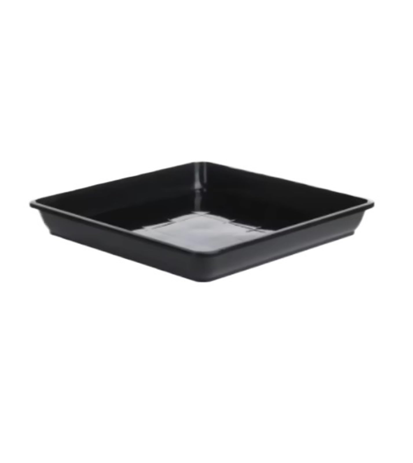 BOJHGO 6Pcs Plant Saucer Trays Plastic Tray Indoor Outdoor Flower Pot(Black,12x12cm)