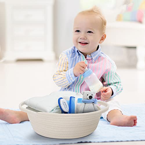 Mxmhome 3 Piece Baskets For Organizing - Woven Baskets For Storage, Cotton Rope Storage Baskets, Baskets For Shelves, Baby Nursery, Dog Toy Baskets, Cat Toy Box, Bathroom Organization Bin #TOP3