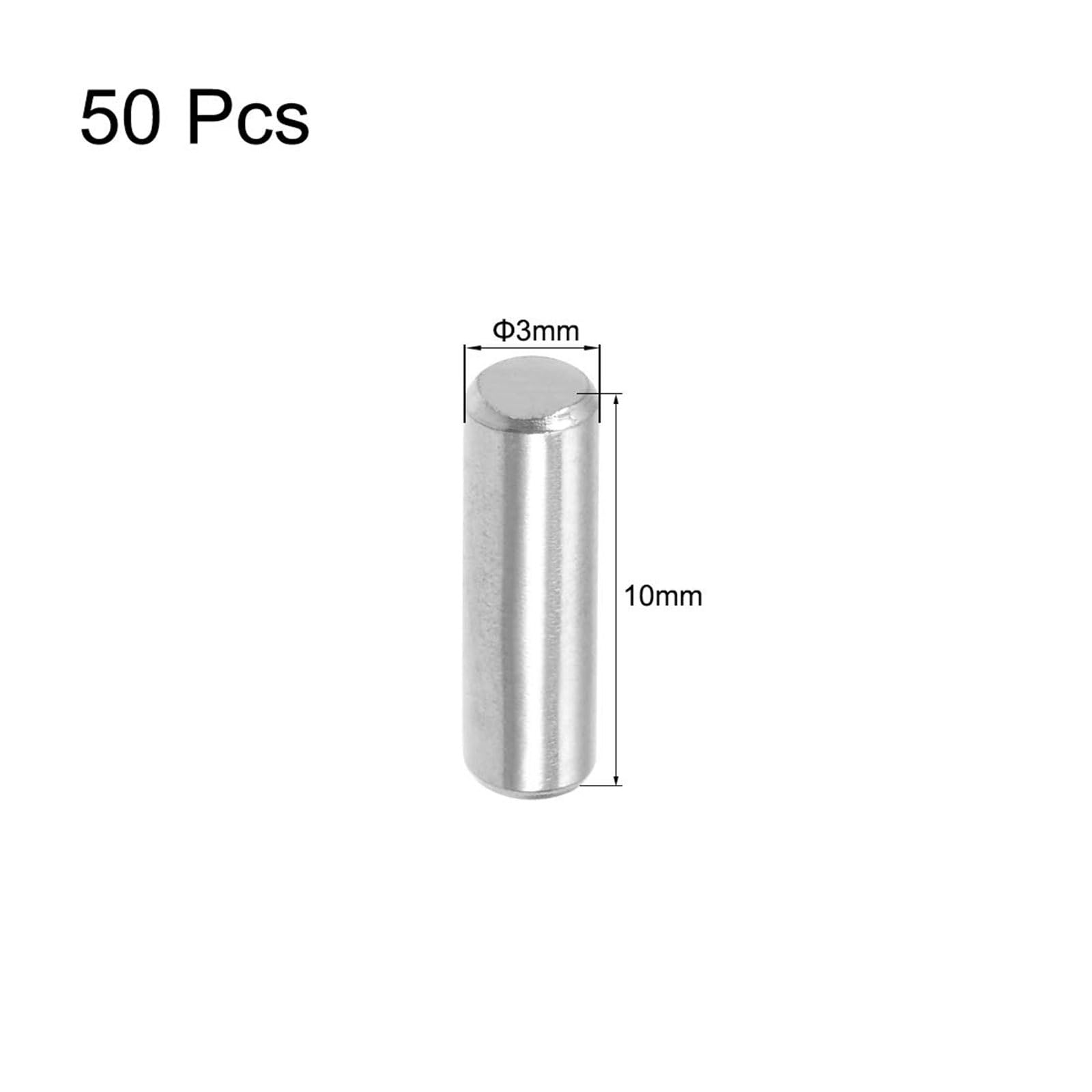 TOP-VIGOR 50Pcs 3mm X 10mm Dowel Pin Shelf Support Pegs - View #3
