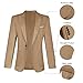 Diaryan Men Suits Linen Tuxedo Formal Regular Fit Blazer 2 Piece Khaki One Button Solid Jacket and Pants for Prom Wedding M