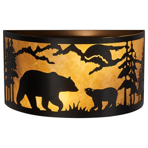 MLGB Farmhouse Bear Wall Sconces, E12 Base Rustic Industrial Wall