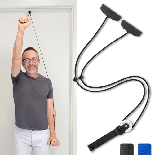 Vive Shoulder Pulley for Physical Therapy - Over the Door Pulley for Frozen Shoulder Rehab - Exercise & Workout Equipment, Overhead Doorway System - Rotator Cuff & Arm Injuries - Impingement Treatment