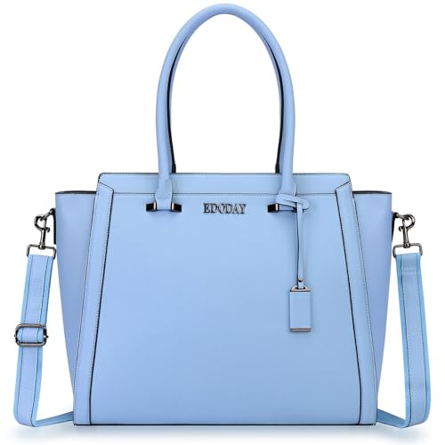 Stylish 15.6 Inch Laptop Tote Bag for Women - Travel Computer Handbag with Long Shoulder Strap