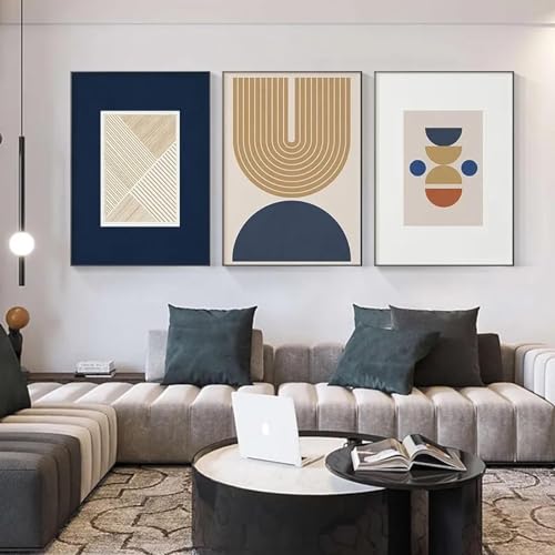 Affiches géométriques style bohème et posters abstraits colorés pour chambre et salon