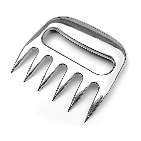 Usmascot Meat Claws Pork Shredder Claws for BBQ - Quickly Shredding Handling & Carving Food - Barbecue Bear Paws for Grill, Kitchen, Grill Smoker (Stainless Steel) Cover