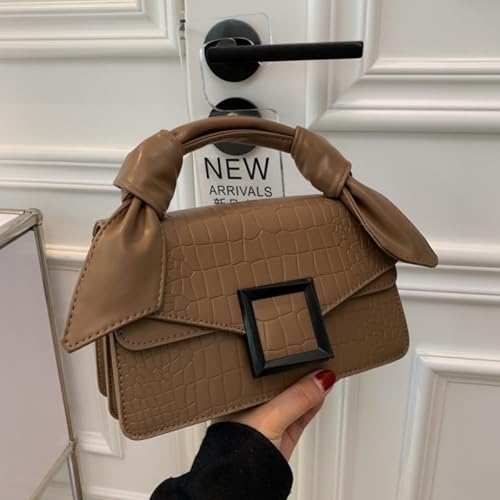 Image of Women Vegan Leather Evening Handbag Crocodile Pattern Handle Clutch Purse Cross Body Envelope Bag