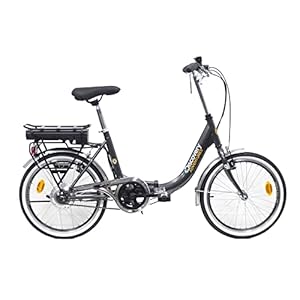 Discovery E1000 Rear Motor 24 V, inklapbare elektrische fiets, 50,8 cm, zwart-antraciet, uniseks, donkergrijs metallic, 20