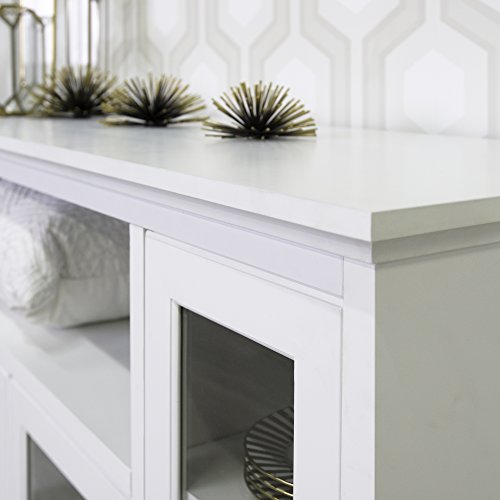 Walker Edison Traditional Wood Universal TV Stand for TV's up to 58" Flat Screen Living Room Entertainment Center, 52 Inch, White by Walker Edison - Image 3
