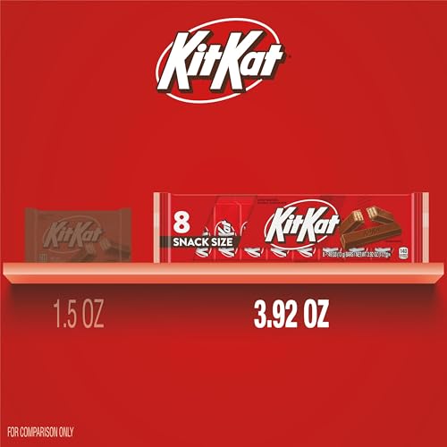 Image of KIT KAT Milk Chocolate Wafer Snack Size, Candy Bars, 0.49 oz (8 Count)