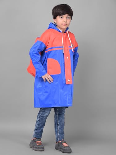 Image of Dollar Rainguard Kids' Full Sleeve Solid Long Raincoat With Adjustable Hood and Pocket