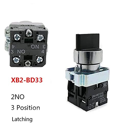 Interrupteur rotatif EZZON 1NO 1NC commande electrique bouton poussoir - 2