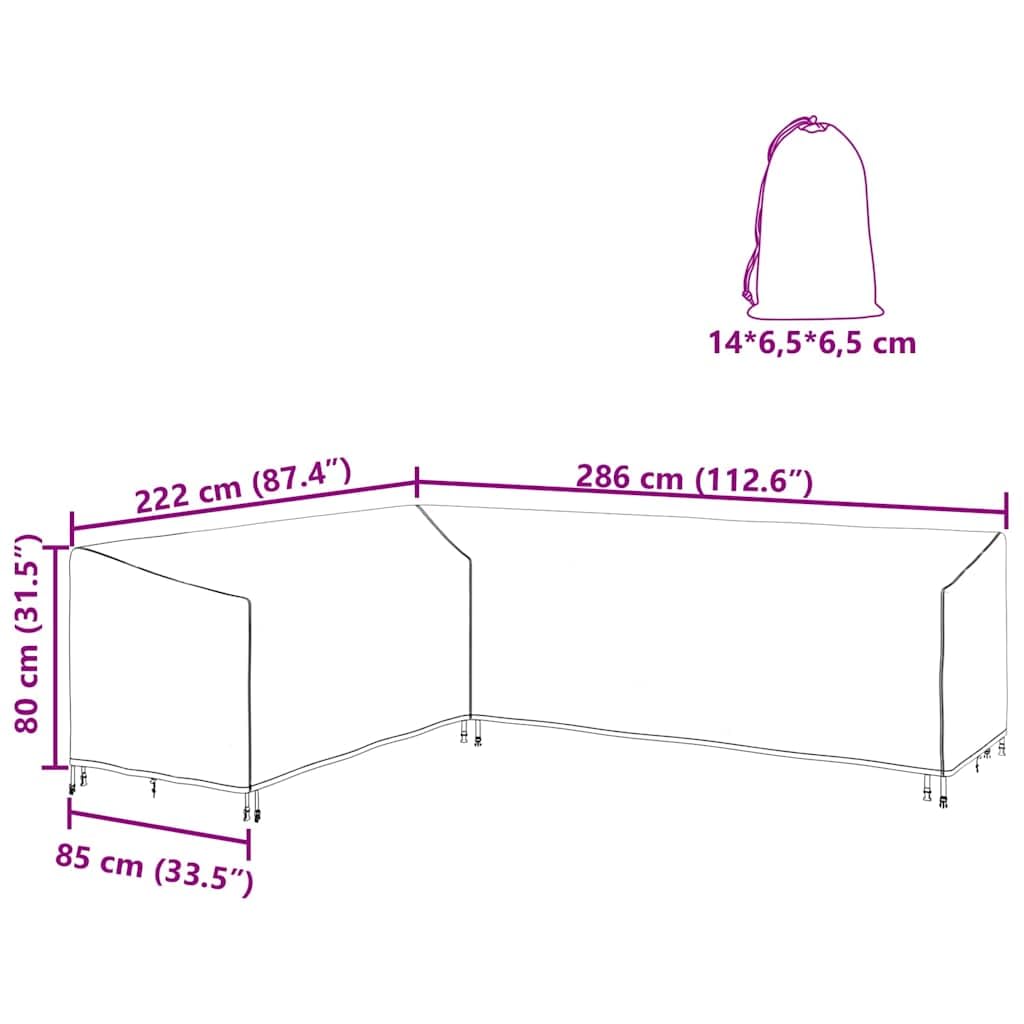 Funda para muebles de jardín, impermeable, protección UV, resistente a la intemperie, para salón, sofá, sillón, terraza y balcón