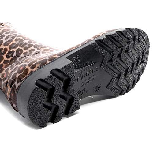 Bota Galocha Feminina Onça Cano Longo Impermeável Pvc Leve - 40