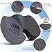 TushGuard Seat Cushion for Office Chair Memory Foam Non-Slip Cushion Back, Coccyx, Sciatica, Tailbone Pain Relief Butt Pillow for Office Chair, Car, Wheelchair, Grey, X-Large