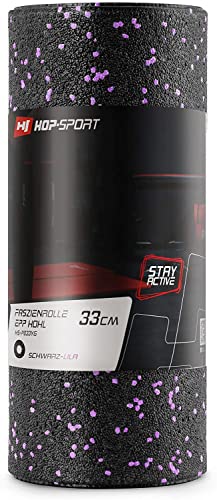 Hop-Sport Rouleau de Massage Fascia Roller pour l'entraînement des Fascias HS-P033YG Rouleau de Massage pour l'auto-Massage de Tout le Corps en EPP Écologique, Violet Cover