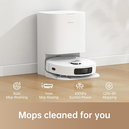 Image of DREAME L10 Prime Robot Vacuum Cleaner with 7mm Mop Lift, Self-Cleaning Mop, LDS Navigation, 4000Pa Suction, 3D Mapping, WiFi /APP /Alexa