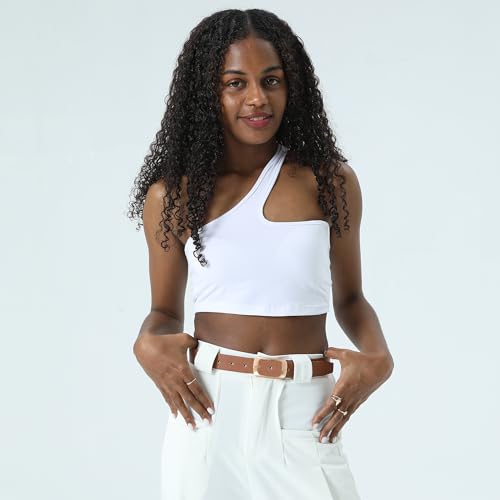 Earnda Women's Leather Belts for Jeans Dresses Ladies Waist Belt with Fashion Square-Buckle 1.10" Width2