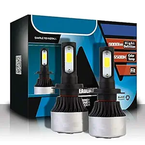 Olmeo (2YEAR WARRANTY H7 Geniune 9000LM 6500K 72 W LED Automotive Headlight Bulbs Auto Conversion Driving Lamp 2 Led Chip (Cool White)