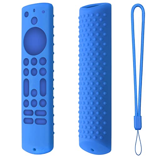 Image of Silicon Cover Compatible with new Fire TV Cube Remote, Amazon Basic smart LED TV Remote, Onida Fire TV Remote (Only Silicone Cover Included) - Light Blue