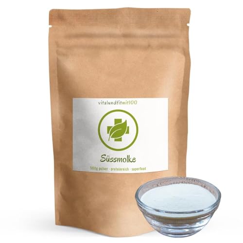 Süssmolke Pulver - 500 g - Molkekur - aus frischer Molke hergestellt - in Premiumqualität - Molkeproteinpulver, Molke Natur, Süssmolkepulver, Trinkmolke, Molke-Drink - OHNE Zusätze