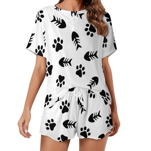 Pyjama ensemble femme motif arête de poisson idéal pour vos soirées