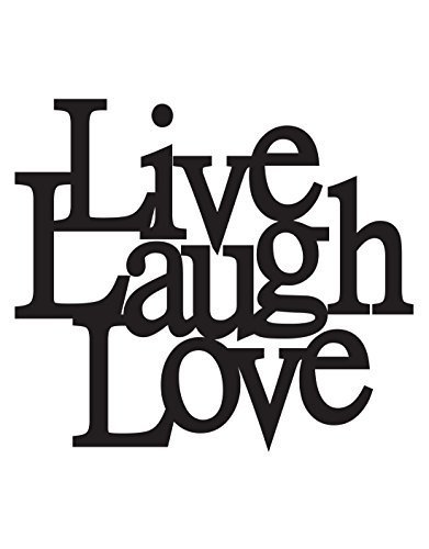 Stickerbrand Live Laugh Love Quote Words Wall Decal Sticker, Black, 21" x 24" by Stickerbrand