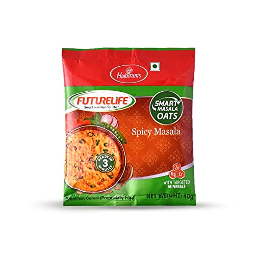 Image of Future Life Smart Spicy Masala Oats | Tasty & Heathy Evening Snack | 100% Whole Grain Oats | Masala Oats | 40 Gms Each - (Pack Of 10)