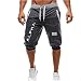 Produktbild Feidaeu Herren Daily Sports Shorts Muster Elastischer Kordelzug Elastischer Bund Jugendübung Fitness Haremshosen