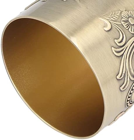 Hapivida Metal Embossed Wine Cups,Vintage Chalice Goblet, Zinc Alloy Engraving Embossed Flower Wine Cup for Drink Coffee, Beer, Whiskey, Milk, Cocoa, Cocktail