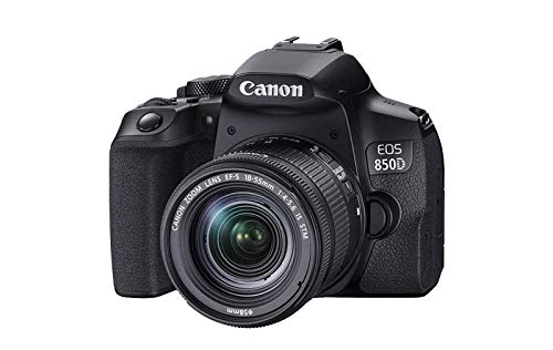 Cámara Canon EOS 850D DSLR con lente EF-S 18-55mm STM miniatura 3