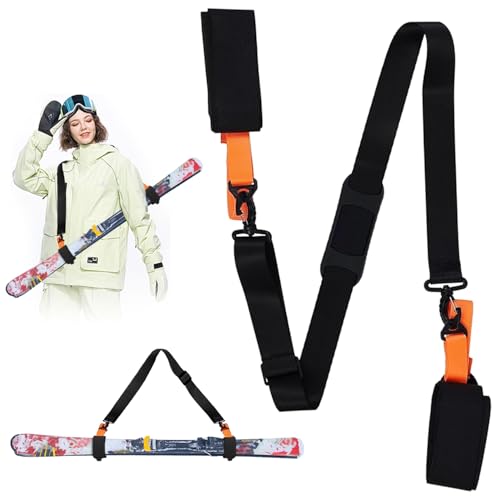 🎿【Facile da trasportare】 Le cinghie da sci sono progettate in modo unico pensando alla facilità d'uso. Che tu stia andando in vacanza sugli sci o semplicemente trascorrendo una giornata sulle piste, questo trasformerà la tua esperienza sciistica rendendo facile e senza preoccupazioni il trasporto degli sci.