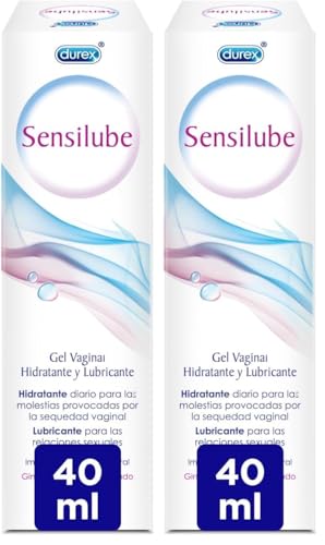 Durex Sensilube Lubricante Vaginal de Base Agua, Imita la Lubricación Natural   40 ml (Paquete de 2)