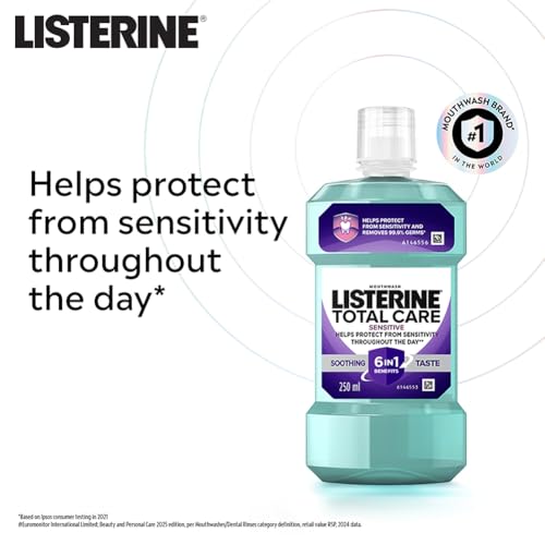 Image of Listerine Total Care Sensitive Soothing Taste 250ml (Pack of 3)