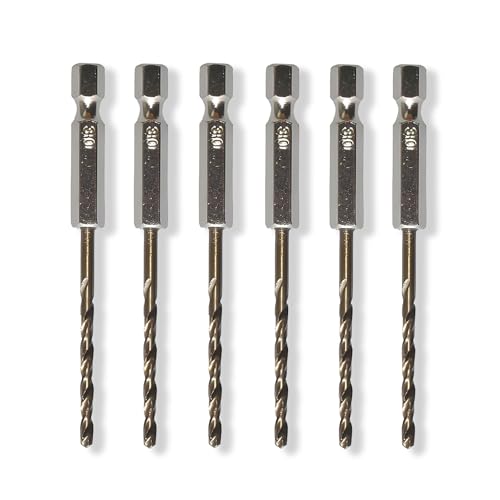 Image of Targonix 6PCS 3mm Drill Bits Hex Shank Titanium Coated Twist Drill Bit Set for Wood Metal Plastic, Durable High-Speed Steel Drill Accessories for Home DIY and Construction Projects