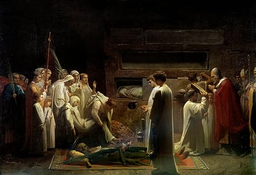Pintura al óleo clásica de Jules Eugene Lenepveu, lienzo decorativo religioso de 60x90cm