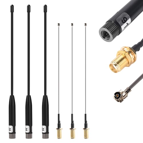 3 Pack 915MHz Antenna LoRa 4dBi Gain Soft Whip Antenna Long Range high gain meshtastic Antenna 17cm Omni SMA Metal Interface Connector for Lora V3 Meshtastic eap32 915MHz OLED Board